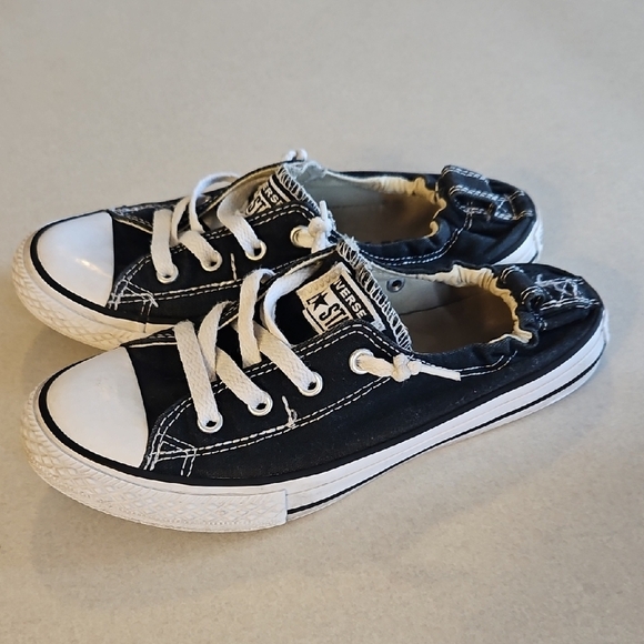 Converse Youth Black Slip Ons - Picture 1 of 12